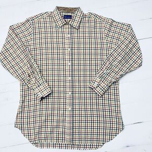 Silver Lining Clothier Button Down Oxford Multicolor Plaid Casual Shirt 2XL 3XL